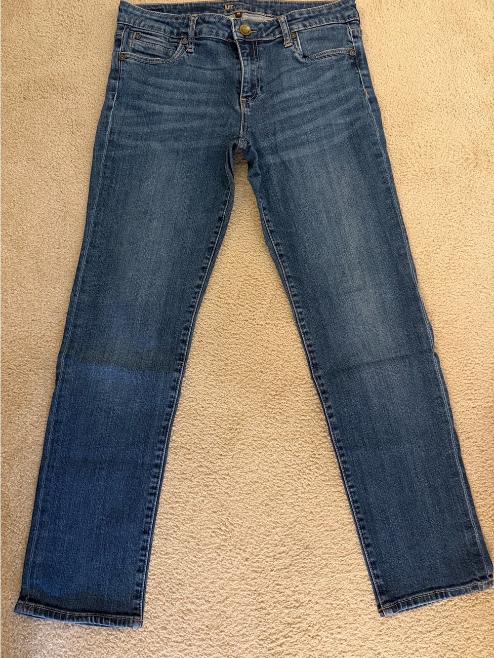 Kut from the Kloth Mid Wash Blue Straight-Leg Jeans